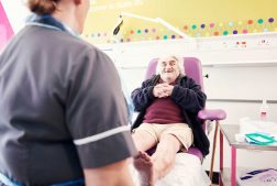 Patient and clinician at Accelerate Academy